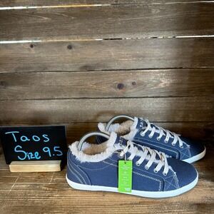 New Womens Taos Starline Blue Low Top‎ Lined Casual Shoes Sneakers Size 9.5 M